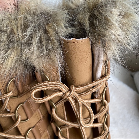 👢 JBU BY JAMBU TAN BLACK FAUX FUR LEATHER WATERPROOF TALL BOOTS! - Picture 8 of 16